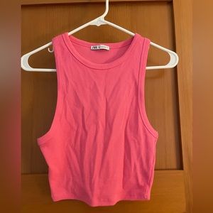 Zara Bright Pink Cropped Tank
